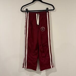 ABERCROMBIE &‎ FITCH Y2K Lounge Track Pants Maroon White Stripe Womens Medium